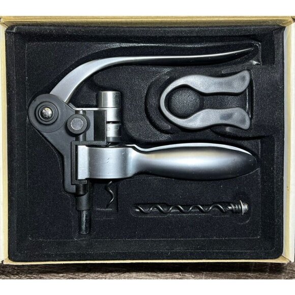 Linens 'N Things Deluxe Bar Restaurant Lever Pull Corkscrew Wine Bottle Opener - Picture 2 of 4